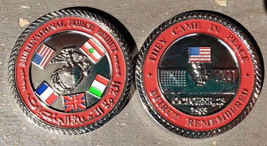 COIN- Beirut Multinational Force They Came in Peace Red